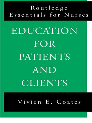 cover image of Education For Patients and Clients